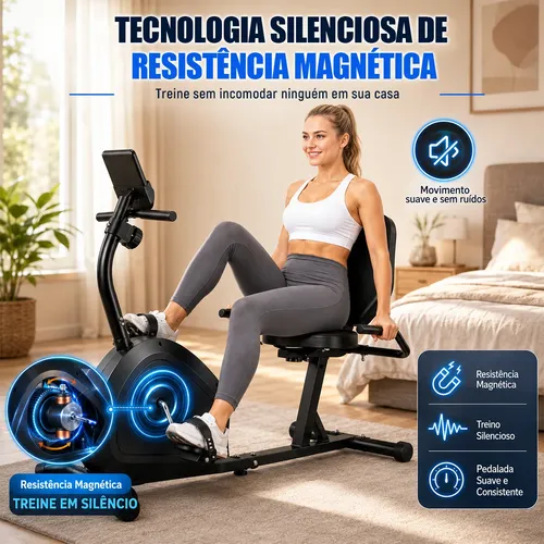 Bicicleta Ergométrica Reclinada Com Controle Magnético
