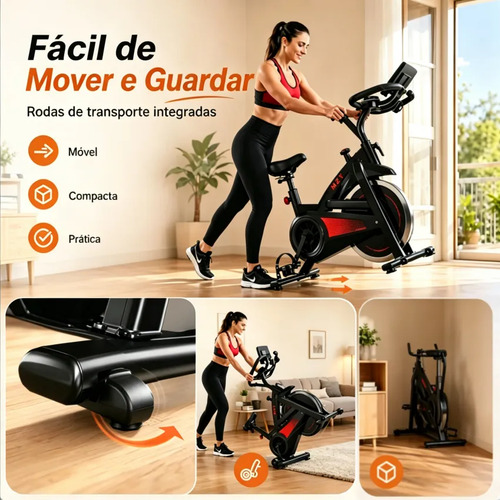 Bicicleta Ergometrica Spinning 13kg Inercia Pro Ate 150kg