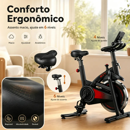 Bicicleta Ergometrica Spinning 13kg Inercia Pro Ate 150kg
