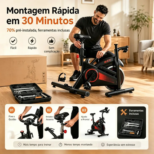 Bicicleta Ergometrica Spinning 13kg Inercia Pro Ate 150kg