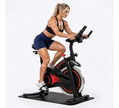 Bicicleta ergometrica spinning 150 kg treino casa porta copo