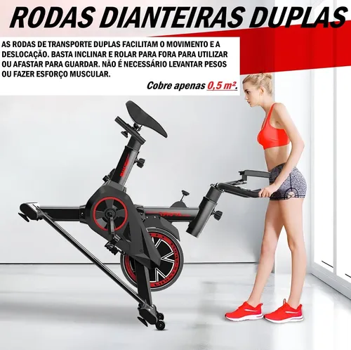 Bicicleta Ergométrica Spinning Fitness Academia 150 Inércia