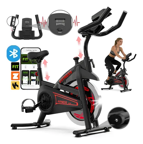 Bicicleta ergometrica spinning inercia 23kg bluetooth app