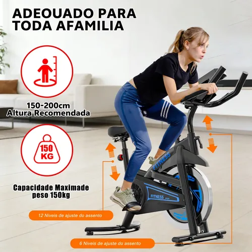 Bicicleta Ergométrica Spinning Inércia 23kg + Bluetooth App