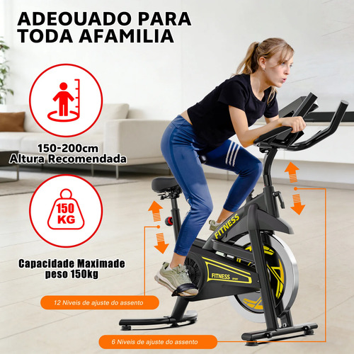 Bicicleta Ergométrica Spinning Inércia 23kg + Bluetooth App