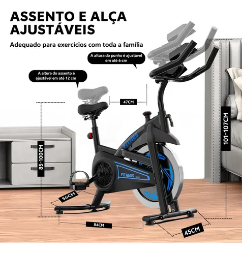 Bicicleta Ergométrica Spinning Inércia 23kg + Bluetooth App