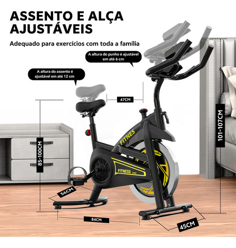 Bicicleta Ergométrica Spinning Inércia 23kg + Bluetooth App