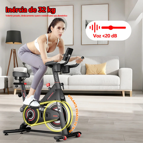 Bicicleta Ergométrica Spinning Inércia 32kg + Bluetooth App