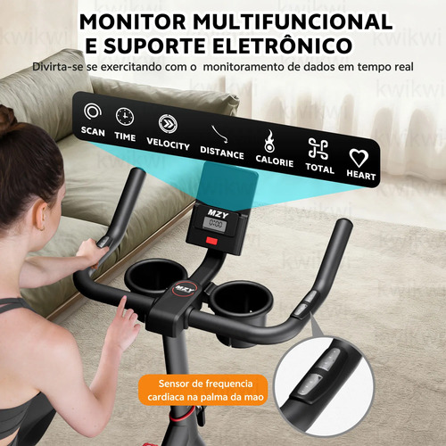 Bicicleta Ergométrica Spinning Inércia 32kg + Bluetooth App
