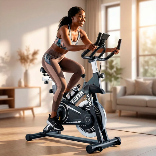 Bicicleta Ergométrica Spinning Inércia 5kg Velocron V500 Preto