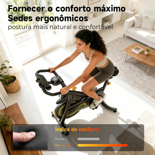 Bicicleta Ergométrica Spinning LVOE HOME BF820 com Volante de Inércia 12 kg e Suporte para 150 kg