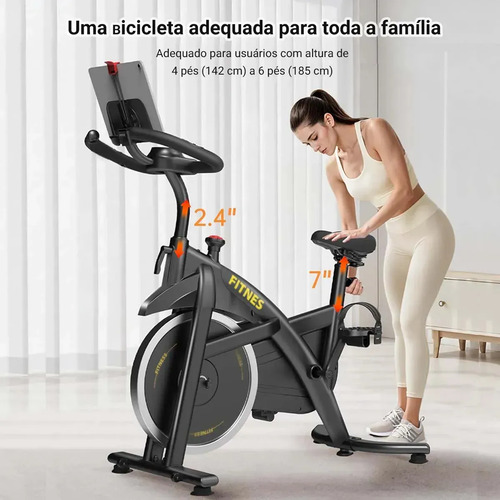 Bicicleta Ergométrica Spinning LVOE HOME BF820 com Volante de Inércia 12 kg e Suporte para 150 kg