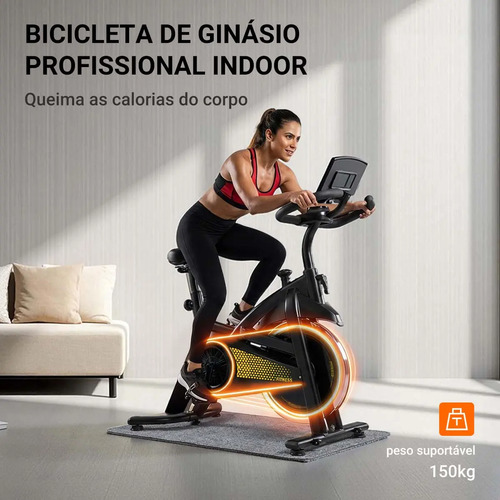 Bicicleta Ergométrica Spinning Rmira Conexão Bluetooth 12kg 150kg