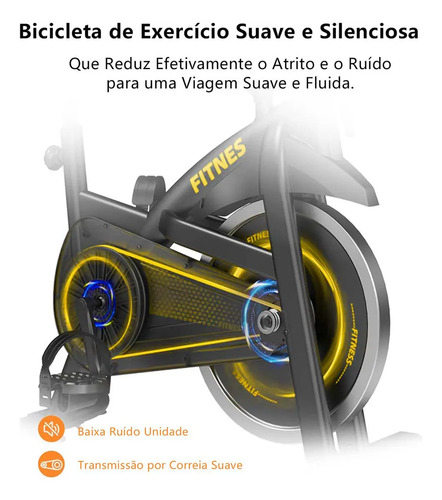Bicicleta Ergométrica Spinning Rmira Conexão Bluetooth 12kg 150kg