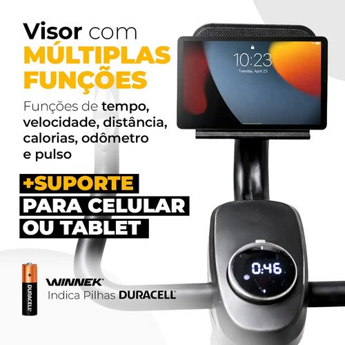 Bicicleta Ergométrica Spinning Winnek SYNC Magnética, com Roda de Inércia 13kg e Bluetooth para App Fitshow