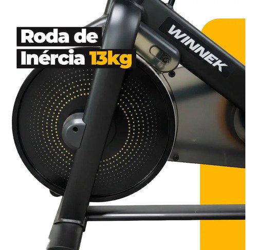 Bicicleta Ergométrica Spinning Winnek SYNC Magnética, com Roda de Inércia 13kg e Bluetooth para App Fitshow