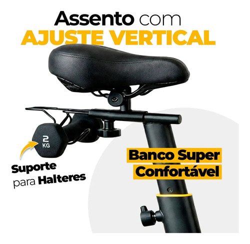 Bicicleta Ergométrica Spinning Winnek SYNC Magnética, com Roda de Inércia 13kg e Bluetooth para App Fitshow