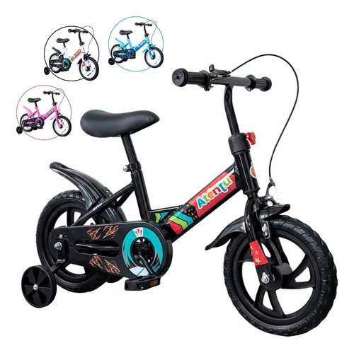 Bicicleta infantil aro 12 com rodinhas laterais equilibrio p