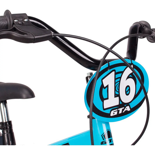 Bicicleta Infantil Aro 16 Bike Com Rodinha Lateral Freio Gta Cor Azul