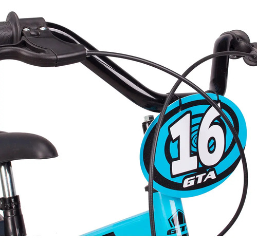 Bicicleta Infantil Aro 16 Bike Com Rodinha Lateral Freio Gta Cor Azul