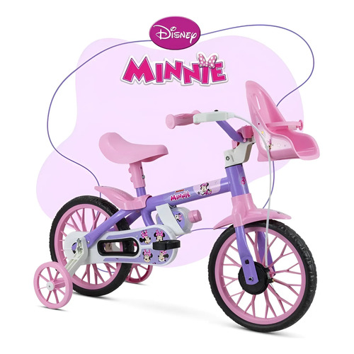 Bicicleta infantil menina 2 a 4 anos aro 12 disney minnie 1