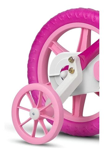 Bicicleta Infantil Nathor Aro 12 Rosa Flower para Crianças