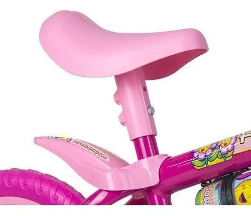 Bicicleta Infantil Nathor Aro 12 Rosa Flower para Crianças
