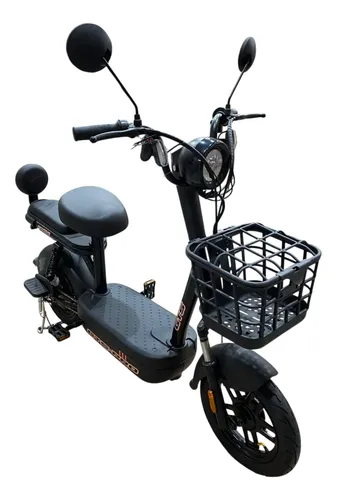 Bicicleta Scooter Elétrica 500w Gts Super Power Preta S/ Cnh