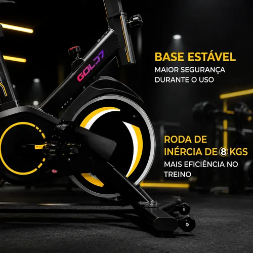 Bicicleta Spinning Ergométrica Com Roda De Inércia De 8kg