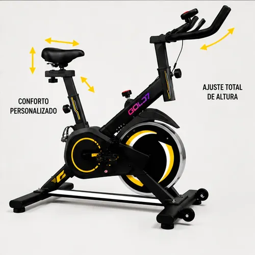 Bicicleta Spinning Ergométrica Com Roda De Inércia De 8kg