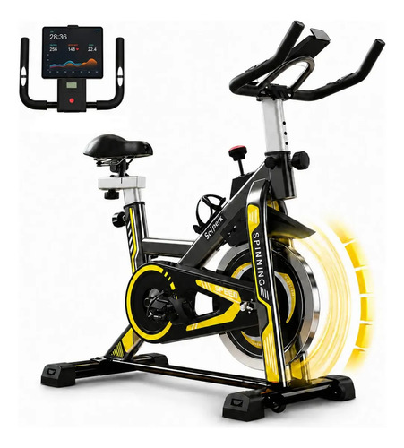 Bicicleta spinning romantic crown preto roda inercia 10kg