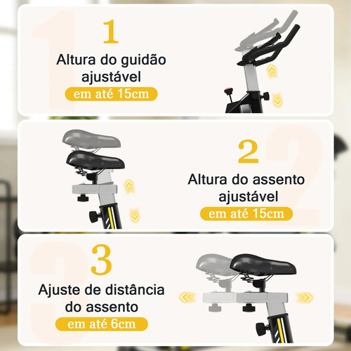Bicicleta Spinning Romantic Crown Preto Roda Inércia 10kg