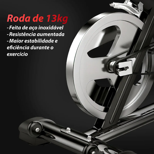 Bike Spinning Ergométrica Bicicleta Profissional C/regulagem Cor Preto/vermelho