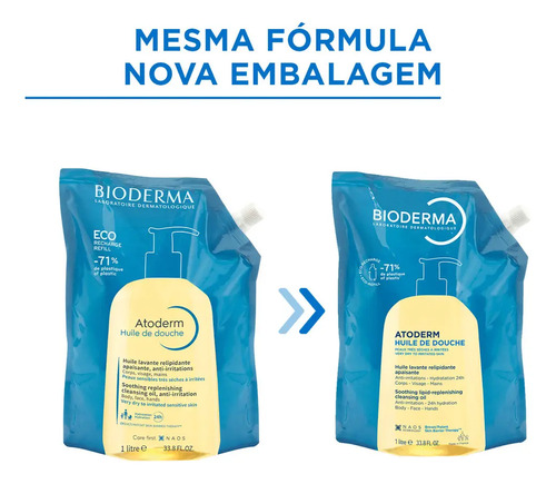 Bioderma Atoderm Óleo De Banho Higiene Hidratante Diária 1L REFIL