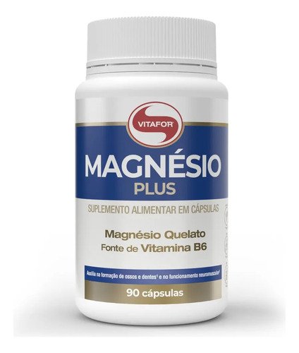 Bisglicinato de magnesio vitafor magnesio plus 90 capsulas s