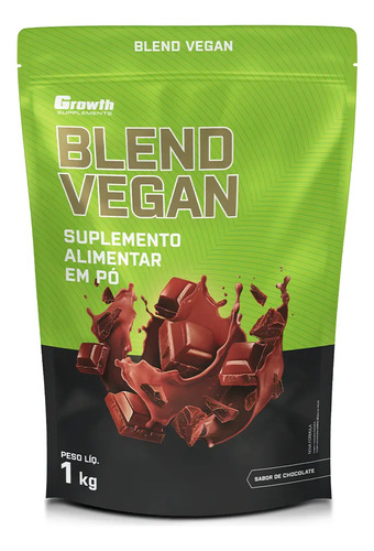 Blend vegan proteina vegana 1kg growth supplements sabor c