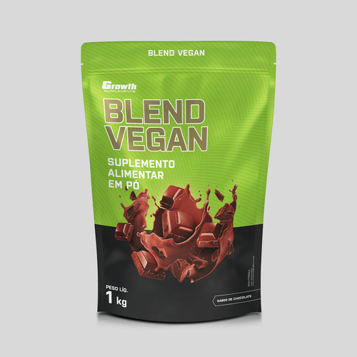 Blend Vegan (Proteína vegana) 1kg Growth Supplements - Sabor Chocolate