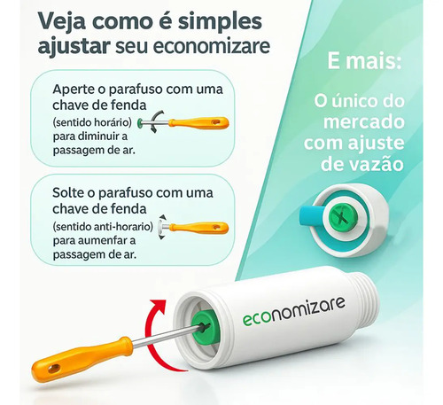 Bloqueador De Ar Redutor Conta Água Economizare Válvula
