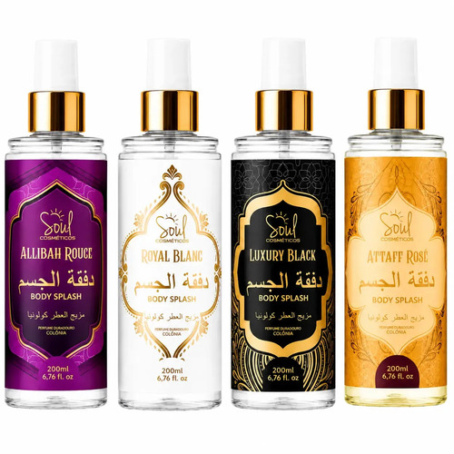 Body splash arabe c4un 200ml perfume feminino de luxo alta c