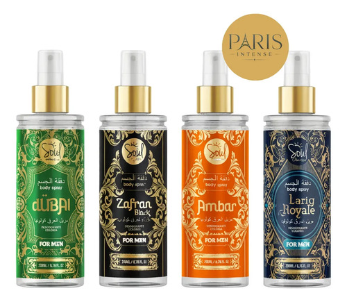 Body splash arabe c4un 200ml perfume masculino de luxo