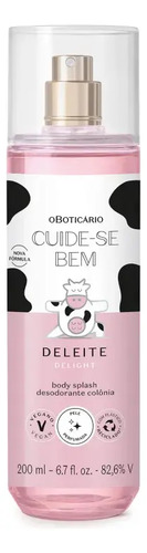 Body splash cuide se bem deleite boticario 200ml vegano suav