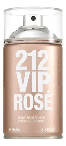 Body spray carolina herrera 212 vip rose feminino 250ml bo