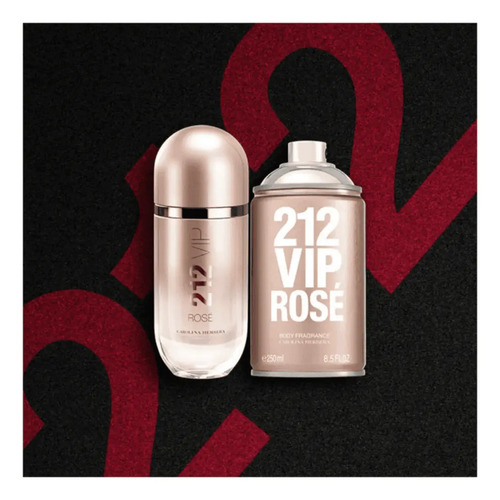 Body Spray Carolina Herrera 212 Vip Rosé Feminino 250ml - Body Splash de longa fixação