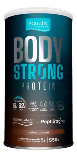 Body strong protein cacau 550g equaliv