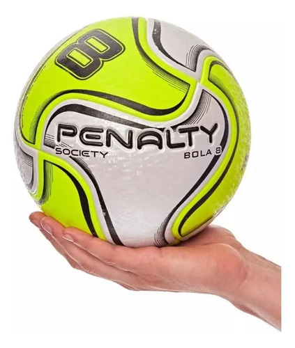 Bola de Futebol Society 8 X Amarelo, Branco E Preto Penalty