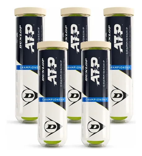 Bola de tenis dunlop atp championship tubo com 4 bolas kit 5
