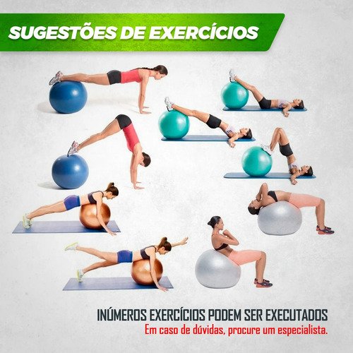 Bola Pilates Yoga Fisioterapia Suiça Ginástica 55cm 200kg