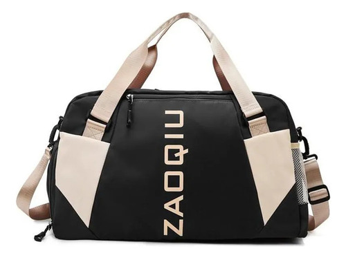 Bolsa de viagem de mao grande preta para bordo e academia
