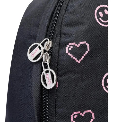 Bolsa Love Feminina Mochila Escolar Spector Reforçada Rosa Corações