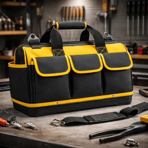 Bolsa maleta de ferramentas grande reforcada 16 bolsos para